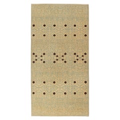 Ararat Rugs Mamluk Modern Rug with Leaf Lattice Design, Revival Rug Natural Dyed