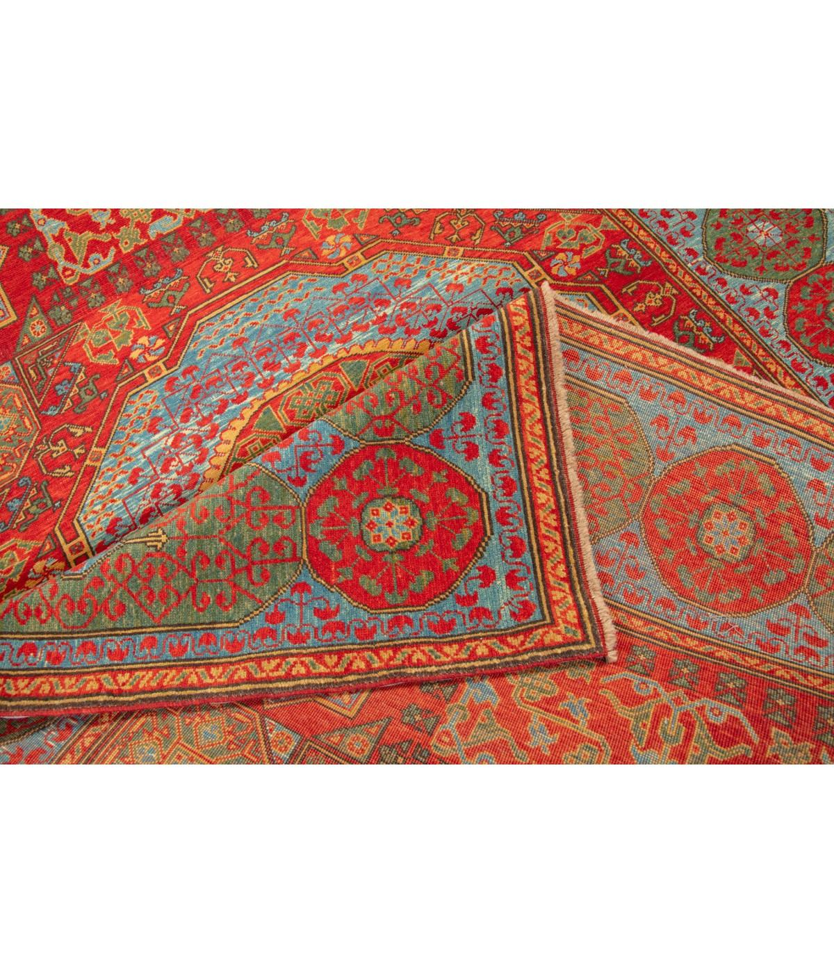 Ararat Rugs Mamluk Rug with Central Star 16th Cent. Revival Carpet Natural Dyed For Sale 3