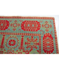 Ararat Rugs Mamluk Rug with Central Star 16th Cent. Revival Carpet Natural Dyed