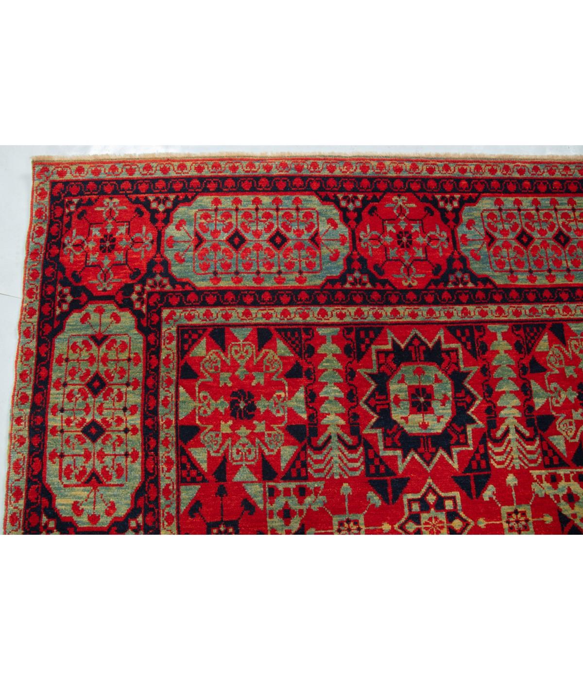 Vegetable Dyed Ararat Rugs Mamluk Rug with Central Star 16th Cent. Revival Carpet Natural Dyed