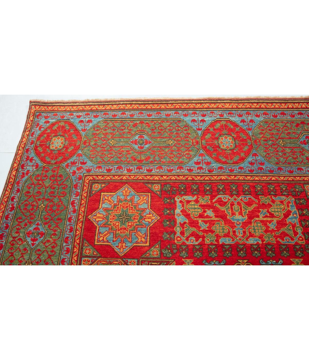 Vegetable Dyed Ararat Rugs Mamluk Rug with Central Star 16th Cent. Revival Carpet Natural Dyed For Sale