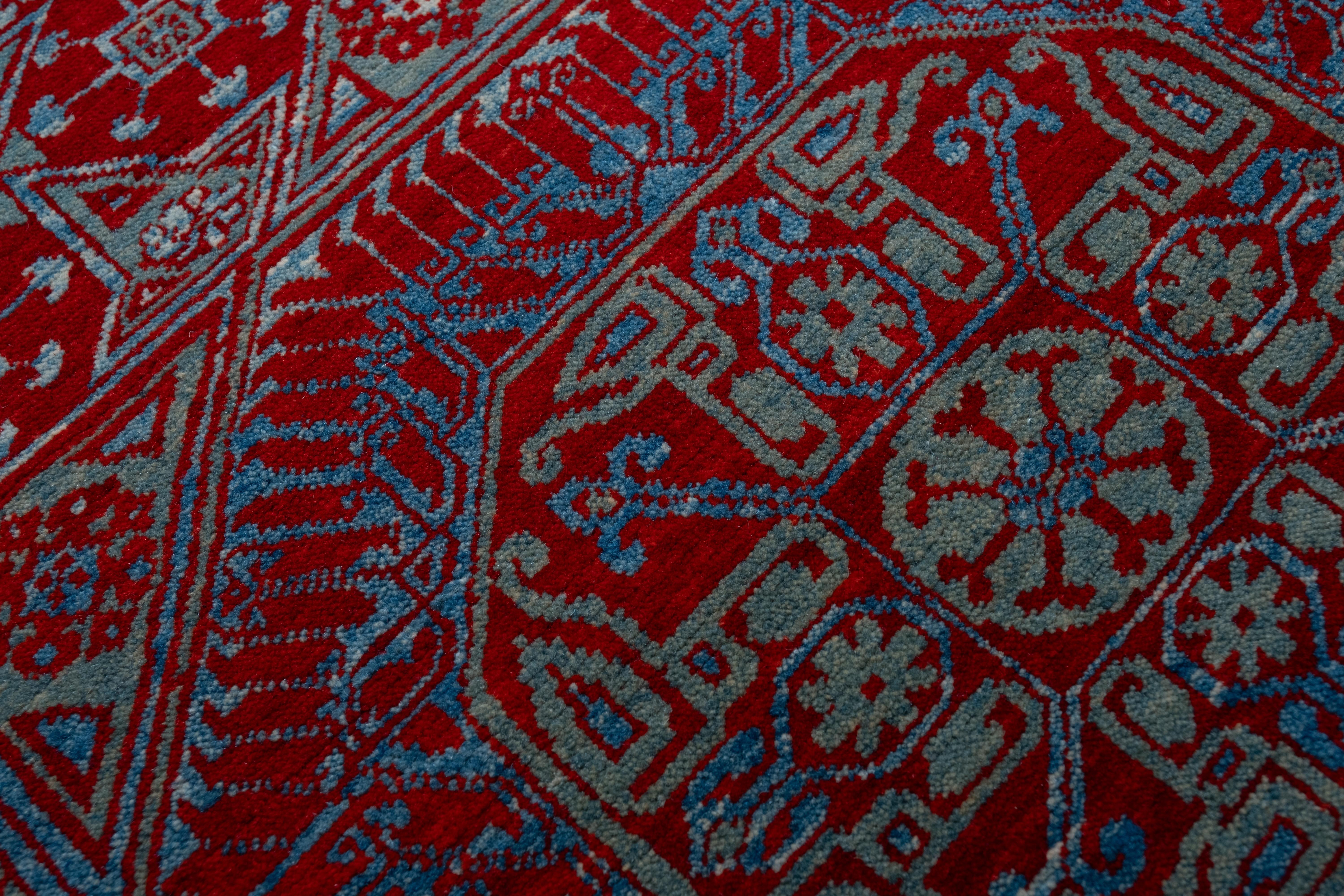Ararat Rugs Mamluk Rug with Central Star 16th Cent. Revival Carpet Natural Dyed In New Condition For Sale In Tokyo, JP