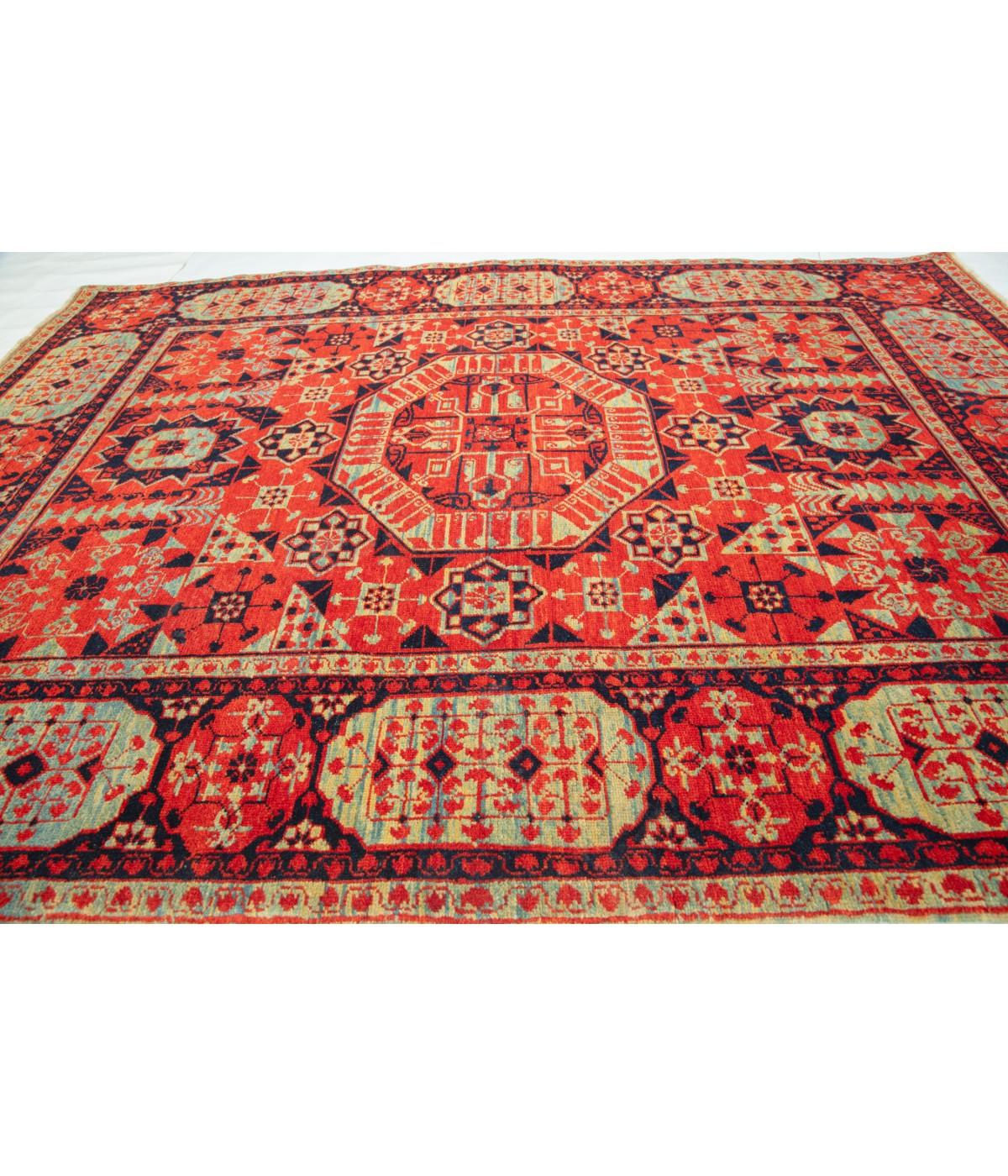 Contemporary Ararat Rugs Mamluk Rug with Central Star 16th Cent. Revival Carpet Natural Dyed