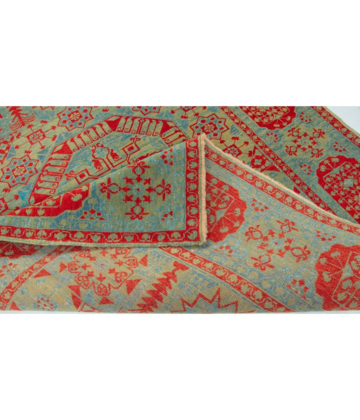 Ararat Rugs Mamluk Rug with Central Star 16th Cent. Revival Carpet Natural Dyed For Sale 1
