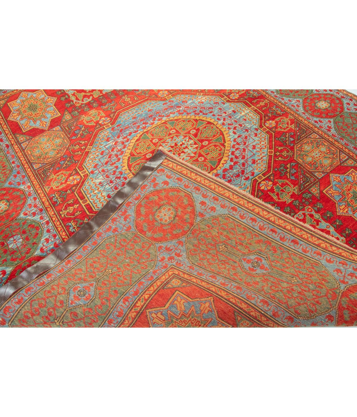 Ararat Rugs Mamluk Rug with Central Star 16th Cent. Revival Carpet Natural Dyed For Sale 1