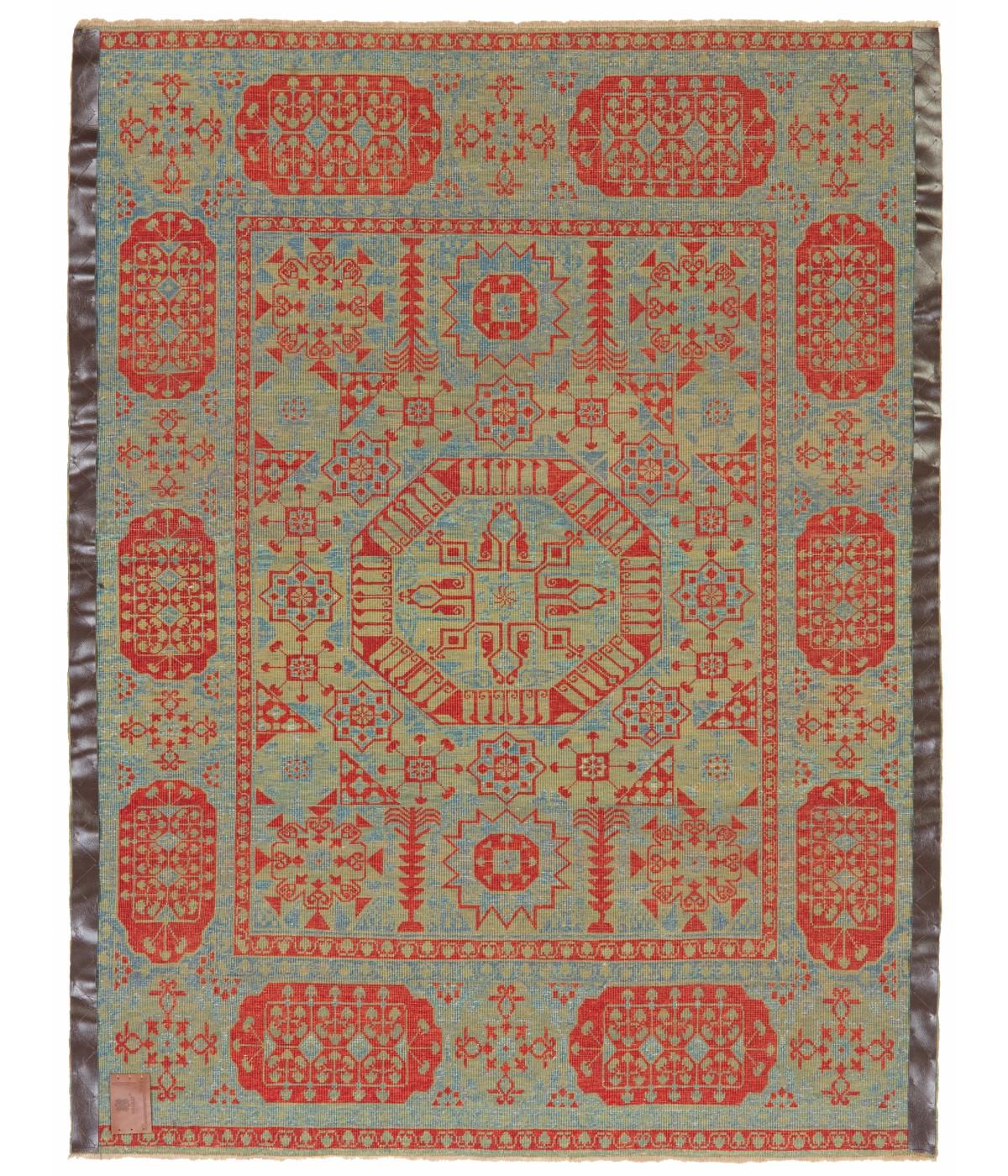 Ararat Rugs Mamluk Rug with Central Star 16th Cent. Revival Carpet Natural Dyed For Sale 2