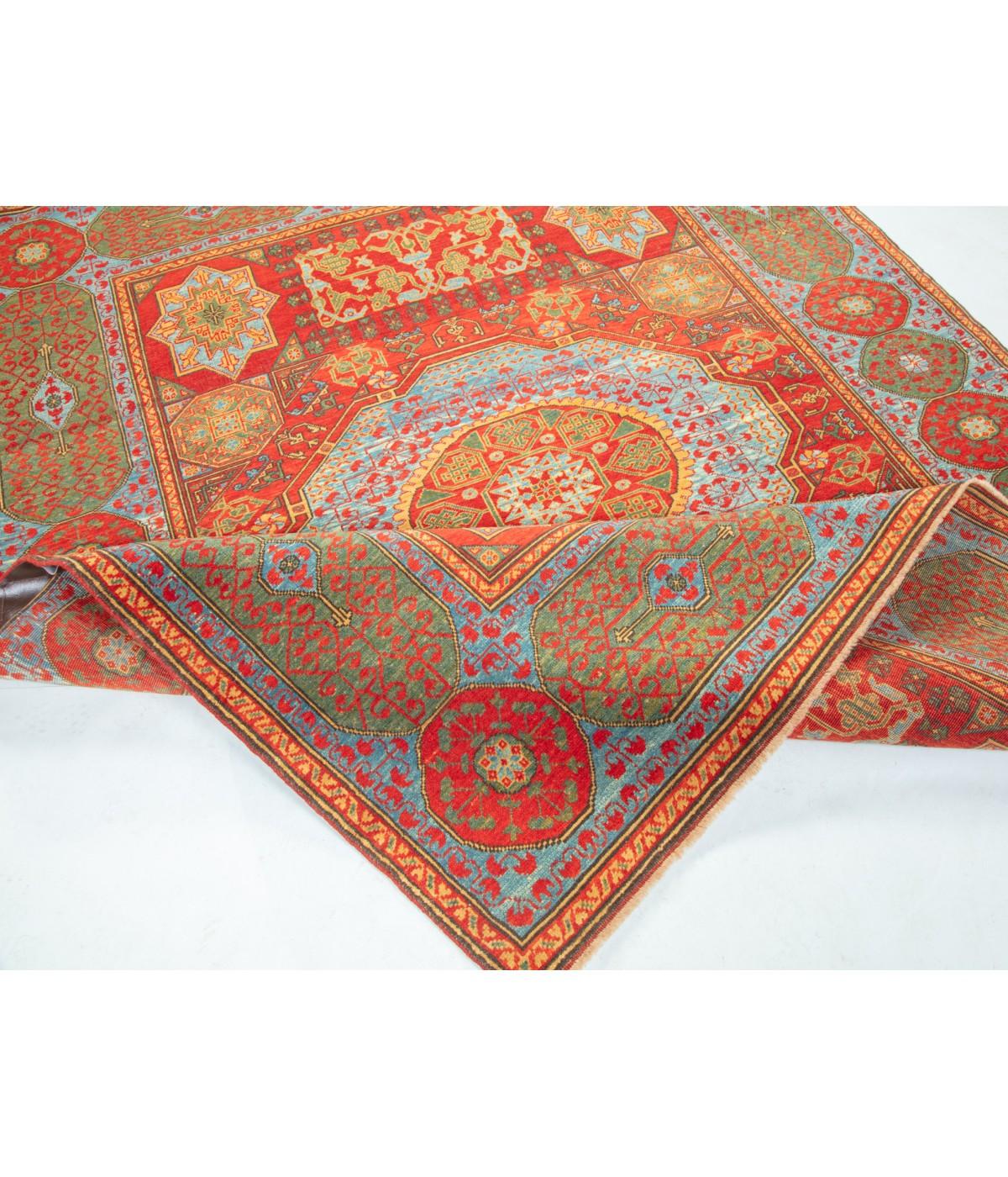 Ararat Rugs Mamluk Rug with Central Star 16th Cent. Revival Carpet Natural Dyed For Sale 2