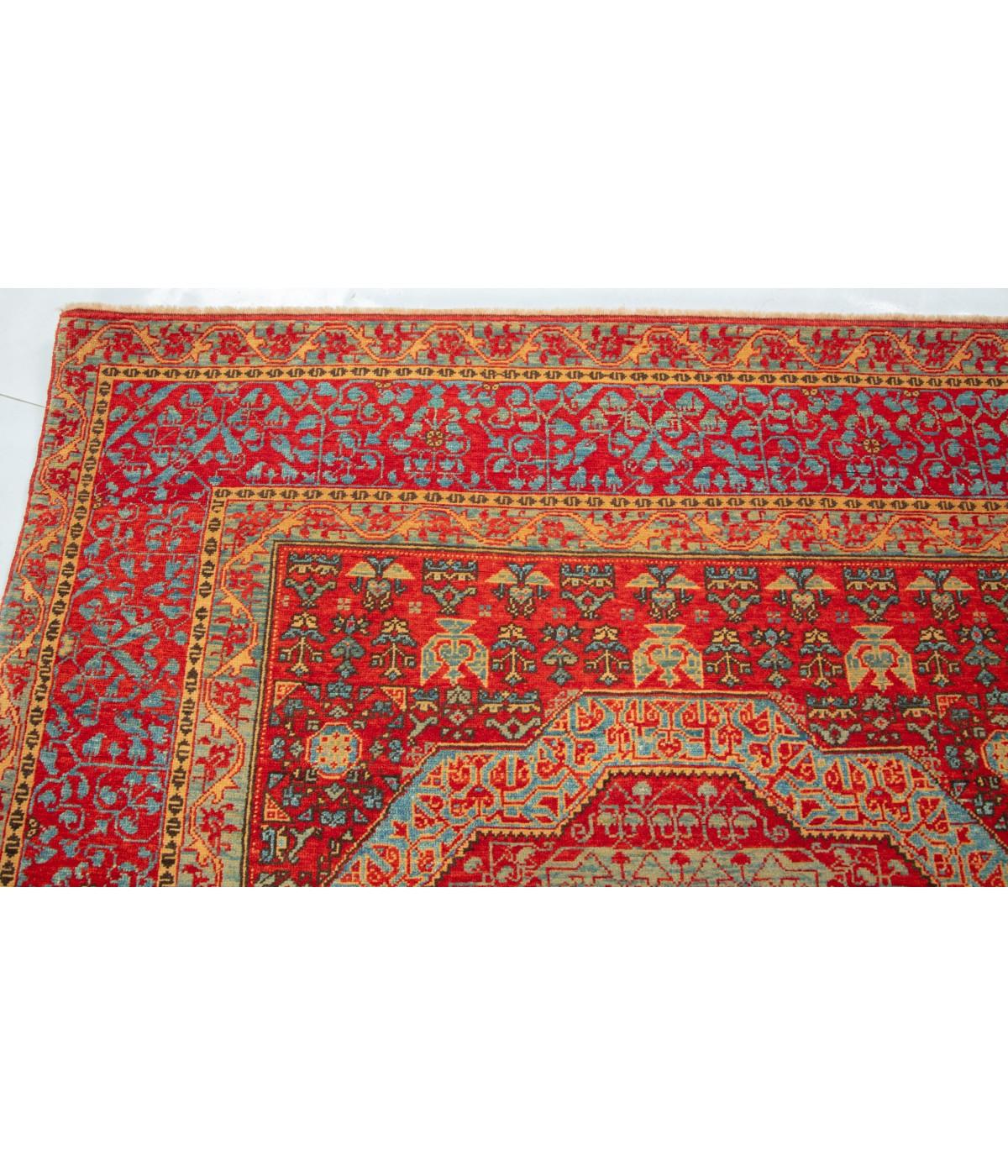 Vegetable Dyed Ararat Rugs Mamluk Rug with Cusped Medallion Antique Revival Carpet Natural Dyed