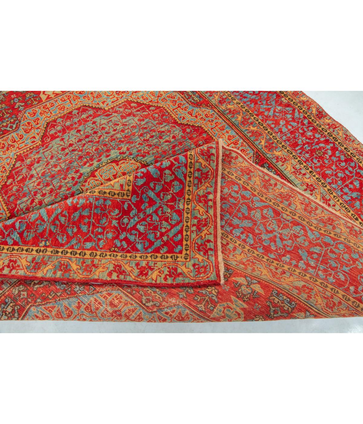 Ararat Rugs Mamluk Rug with Cusped Medallion Antique Revival Carpet Natural Dyed 2