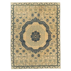 Ararat Rugs Mamluk Rug with Cusped Medallion Antique Revival Carpet Natural Dyed