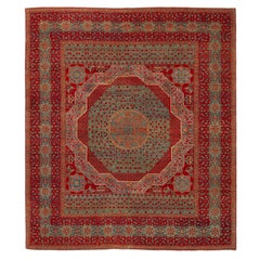 Ararat Rugs Mamluk Cusped Medallion Design Antique Revival Carpet Natural Dyed