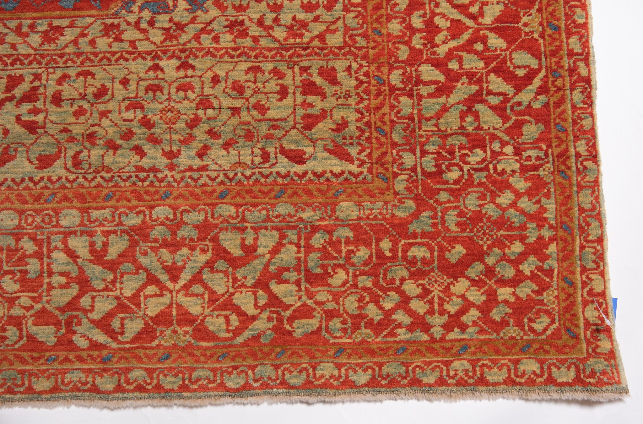 Ararat Rugs Mamluken-Teppich mit großem Achteck 16.Jh. Antike Ägypten Revival Teppich (Türkisch) im Angebot