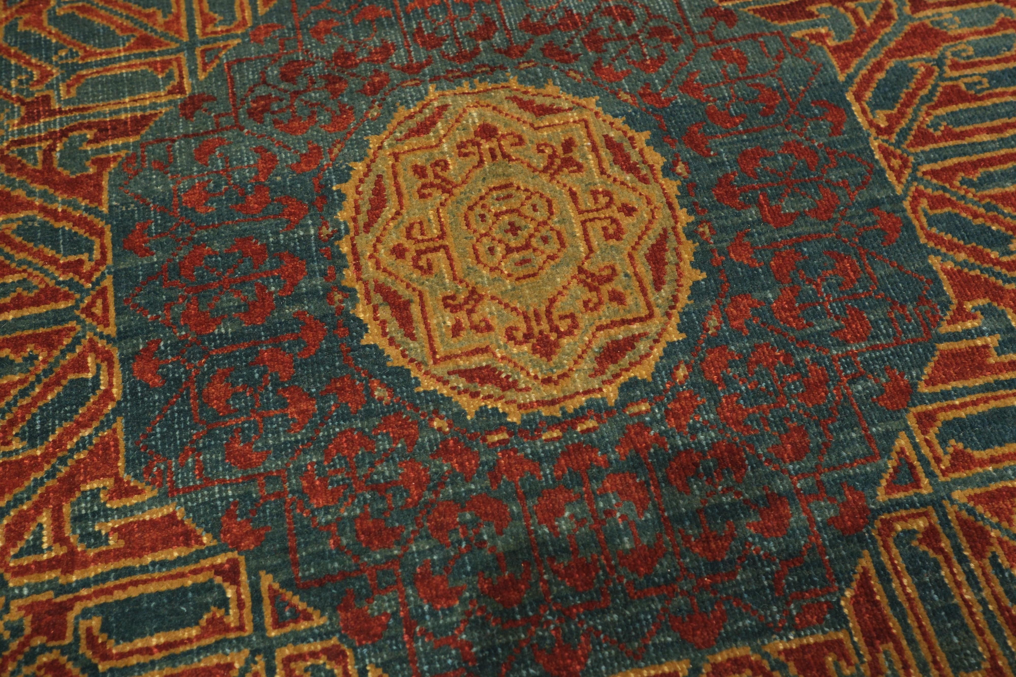 Ararat Rugs Mamluken-Teppich mit großem Achteck 16.Jh. Antike Ägypten Revival Teppich (Pflanzlich gefärbt) im Angebot