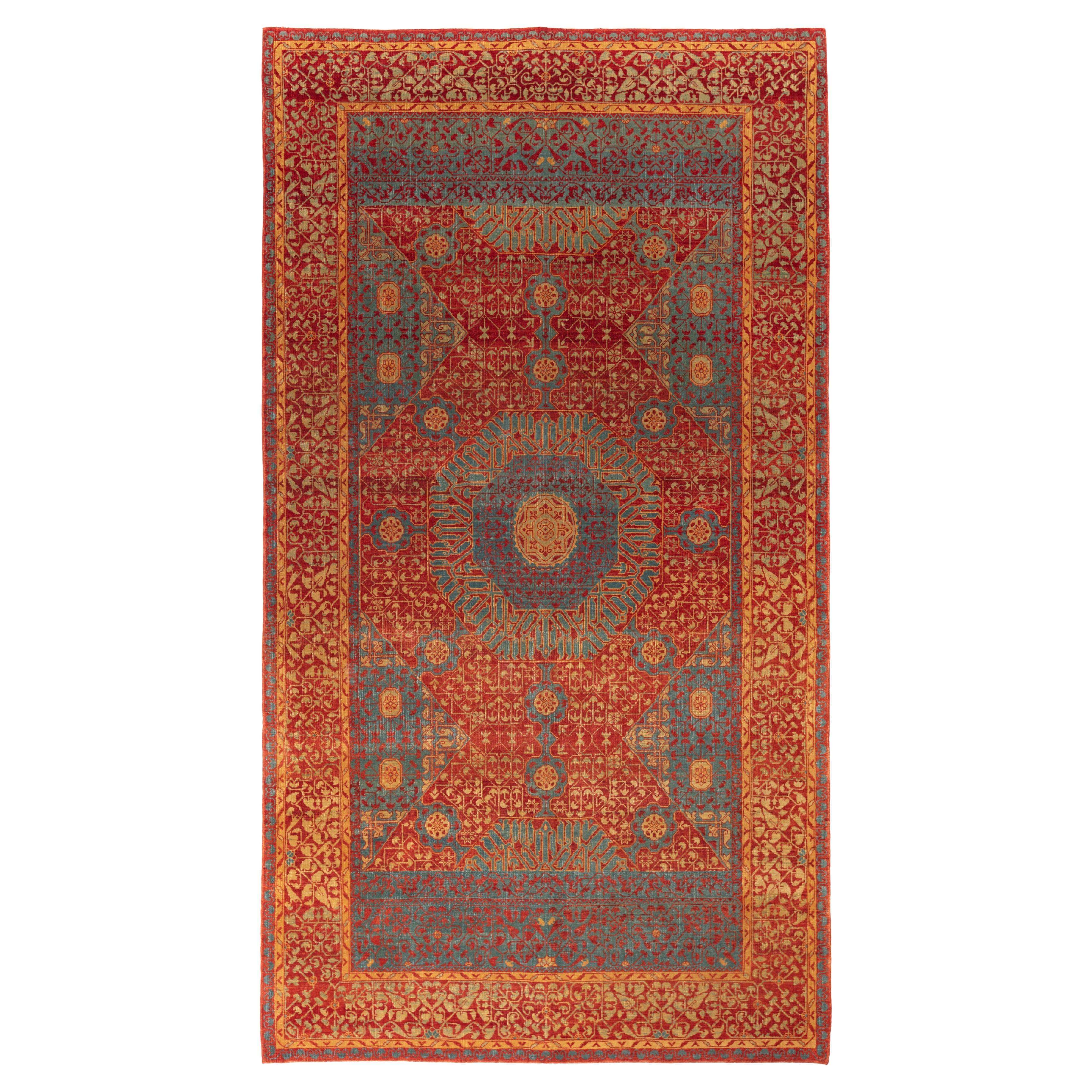 Ararat Rugs Mamluken-Teppich mit großem Achteck 16.Jh. Antike Ägypten Revival Teppich im Angebot
