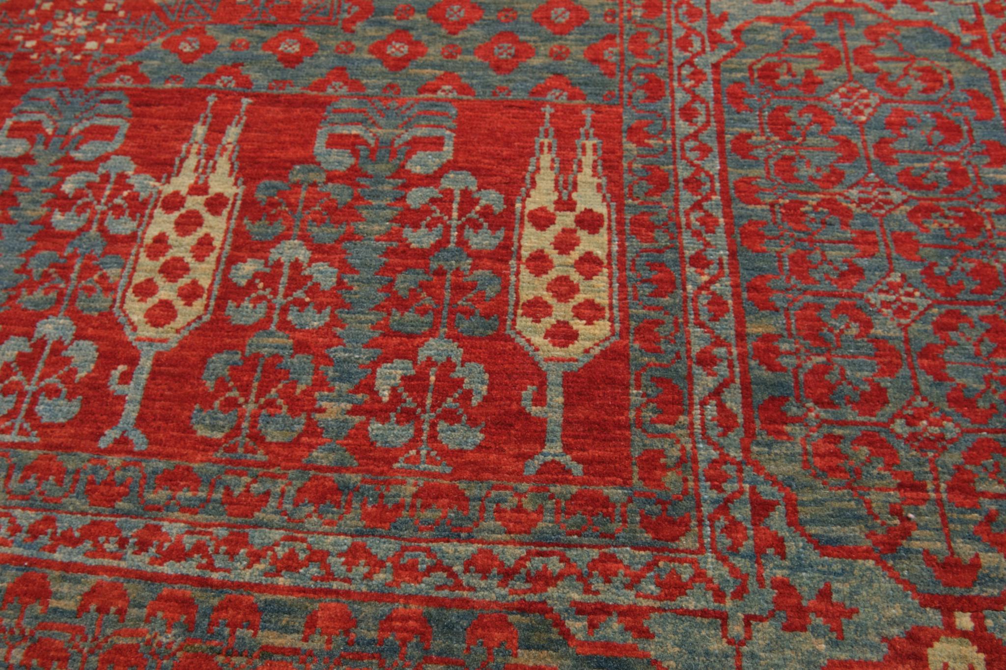 Ararat Rugs Mamluk Rug with Palm Trees and Cypresses Revival Carpet Natural Dyed In New Condition For Sale In Tokyo, JP