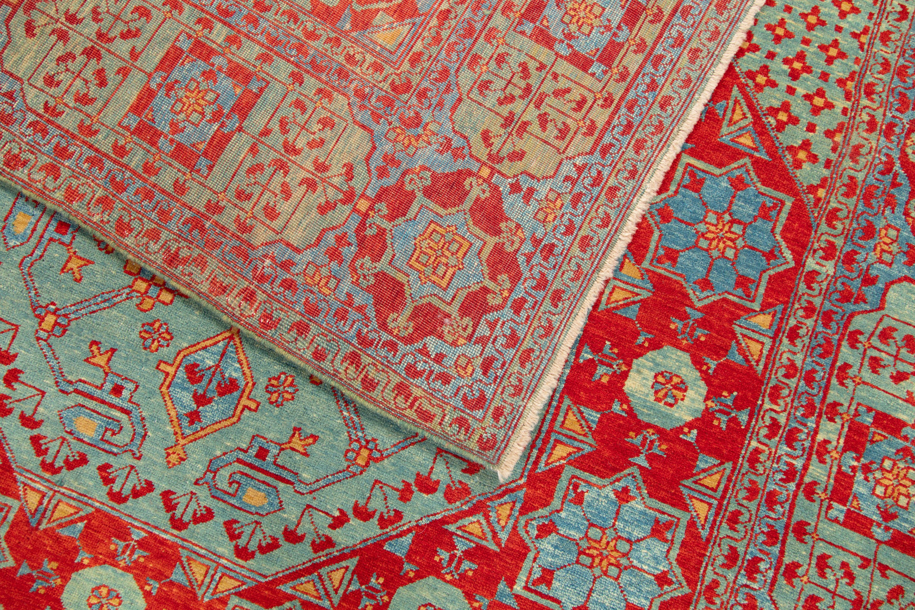 Ararat Rugs Mamluken Teppich mit Ra's Eye Design Mamlouk Ägypten Wiedergeburtsteppich (Türkisch) im Angebot