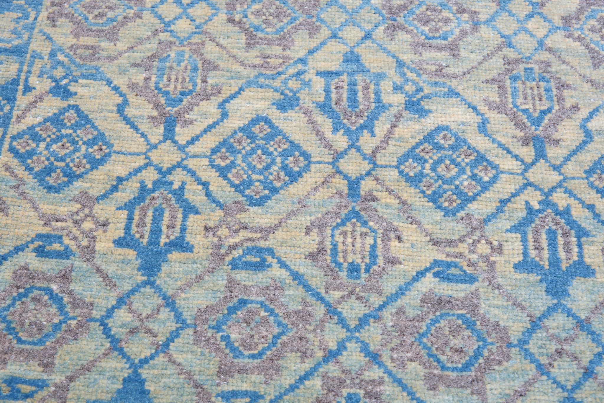 Turkish Ararat Rugs Mamluk Wagireh Rug Lattice Pattern Revival Carpet Natural Dyed For Sale