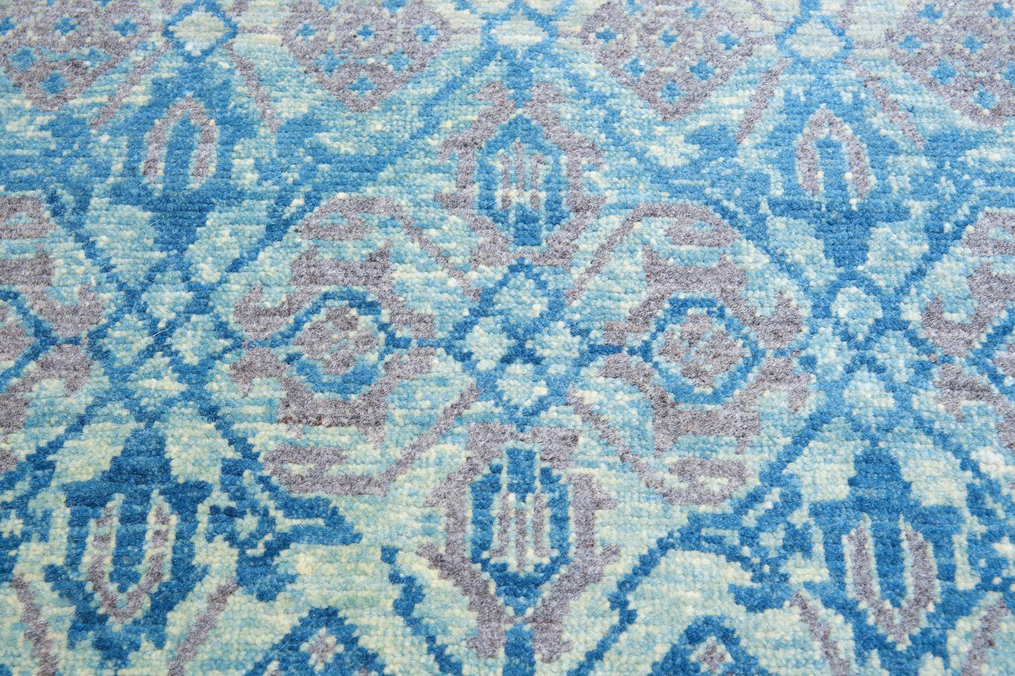 Ararat-Teppich Mamluk Wagireh Teppich Gittermuster Revival Teppich natürlich gefärbt (Türkisch) im Angebot