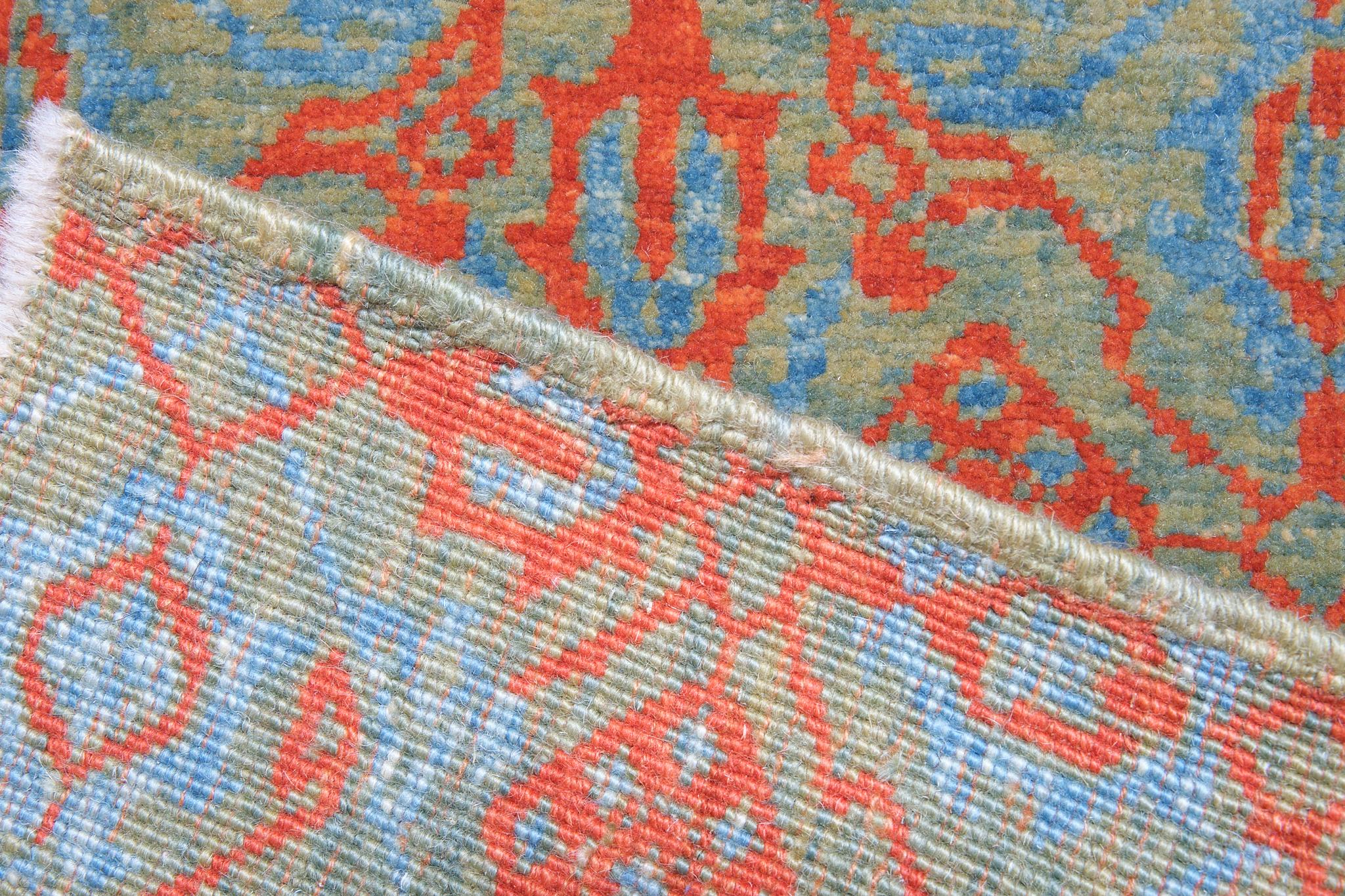 Vegetable Dyed Ararat Rugs Mamluk Wagireh Rug Lattice Pattern Revival Carpet Natural Dyed For Sale