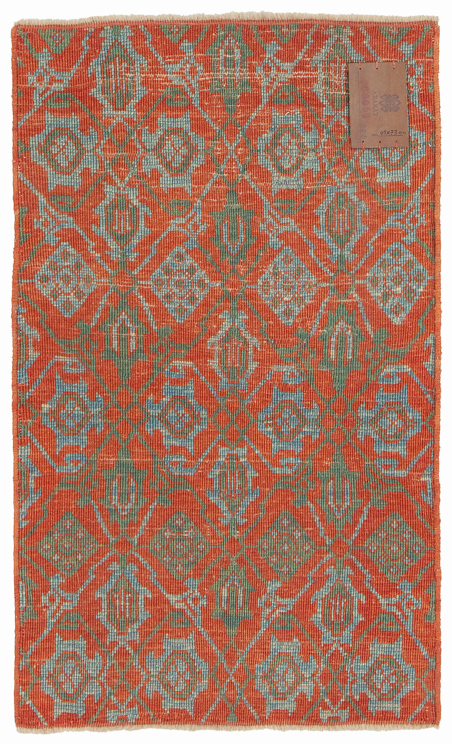 Ararat Rugs Mamluk Wagireh Rug Lattice Pattern Revival Carpet Natural Dyed In New Condition For Sale In Tokyo, JP