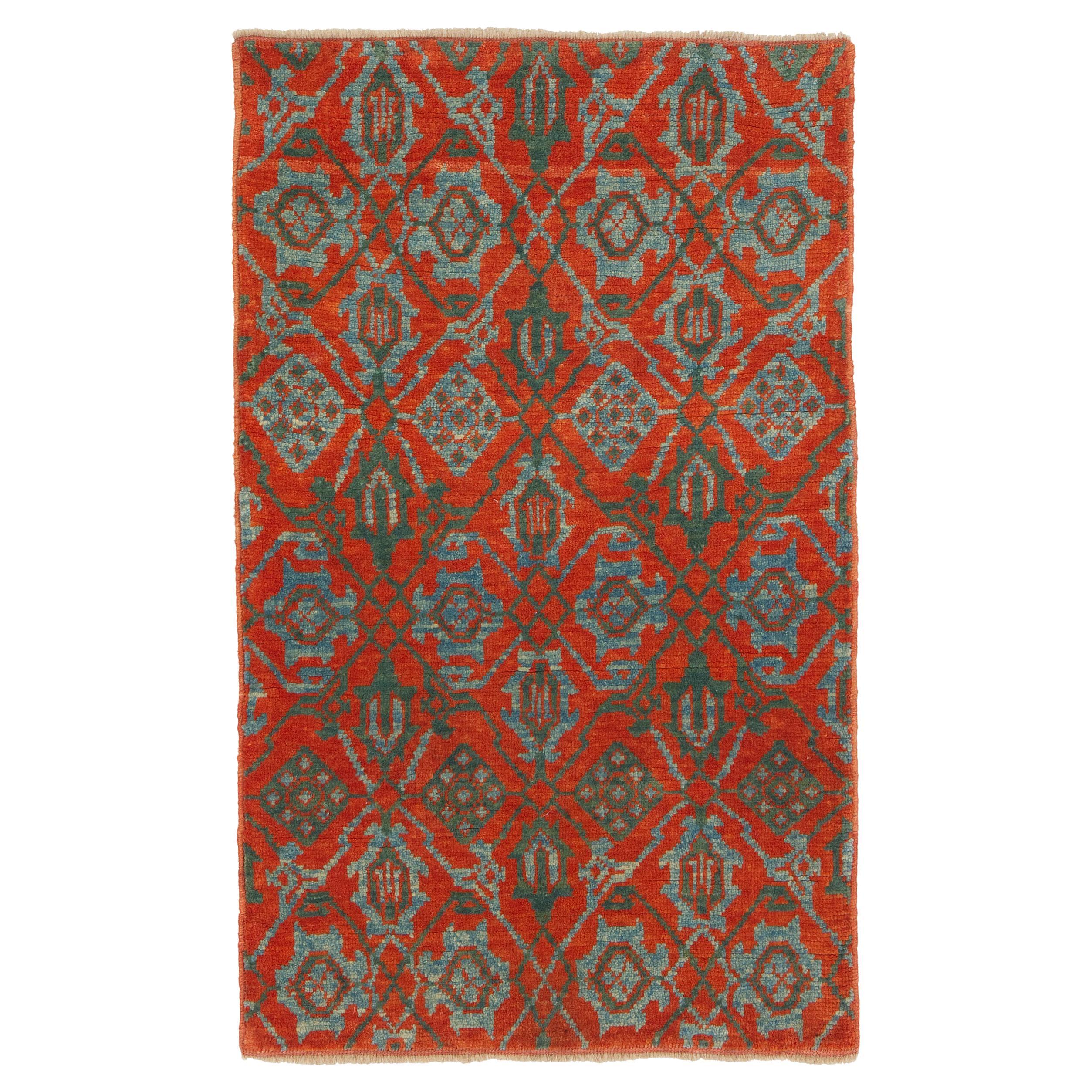 Ararat Rugs Mamluk Wagireh Rug Lattice Pattern Revival Carpet Natural Dyed For Sale