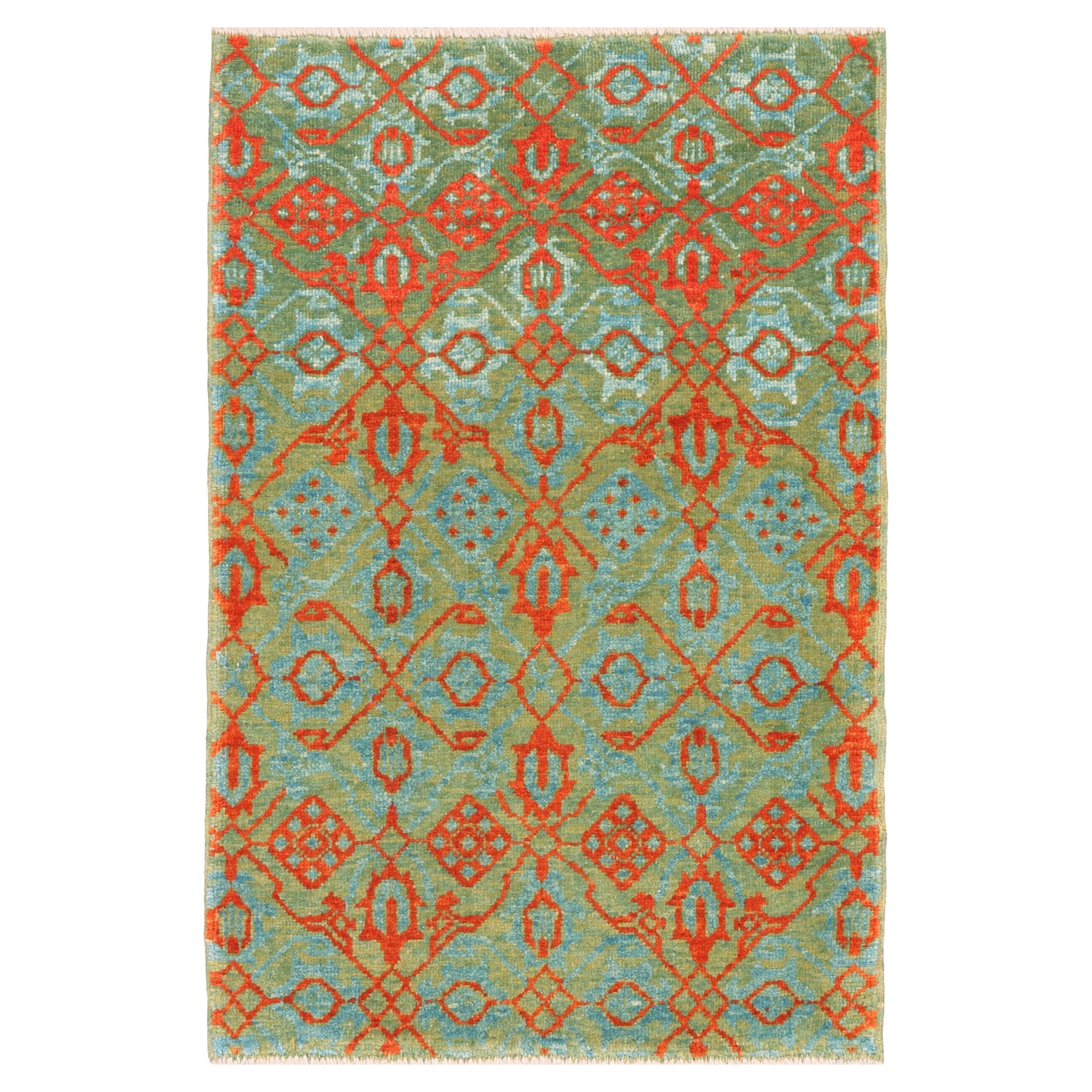 Ararat Rugs Mamluk Wagireh Rug Lattice Pattern Revival Carpet Natural Dyed For Sale
