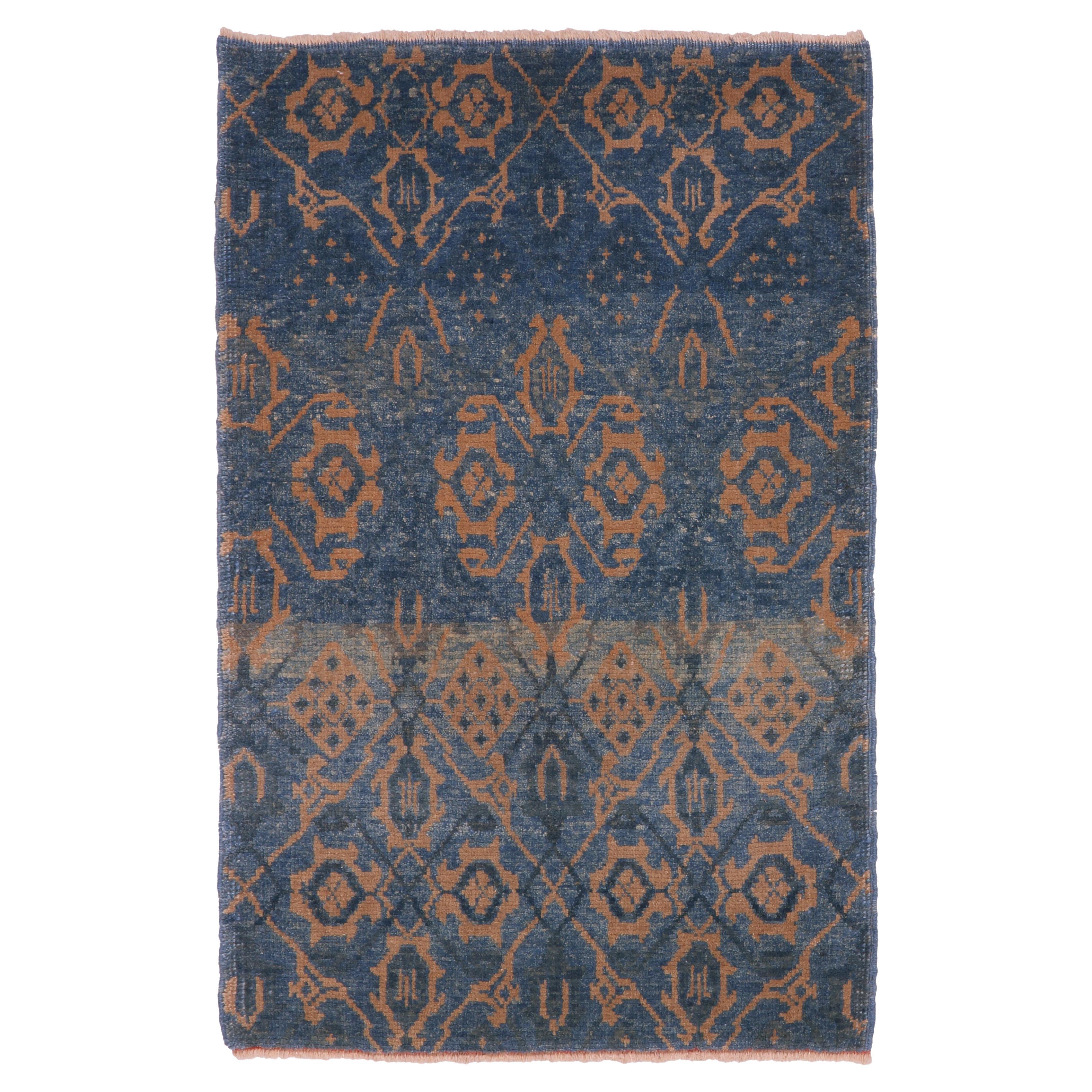 Ararat-Teppich Mamluk Wagireh Teppich Gittermuster Revival Teppich natürlich gefärbt