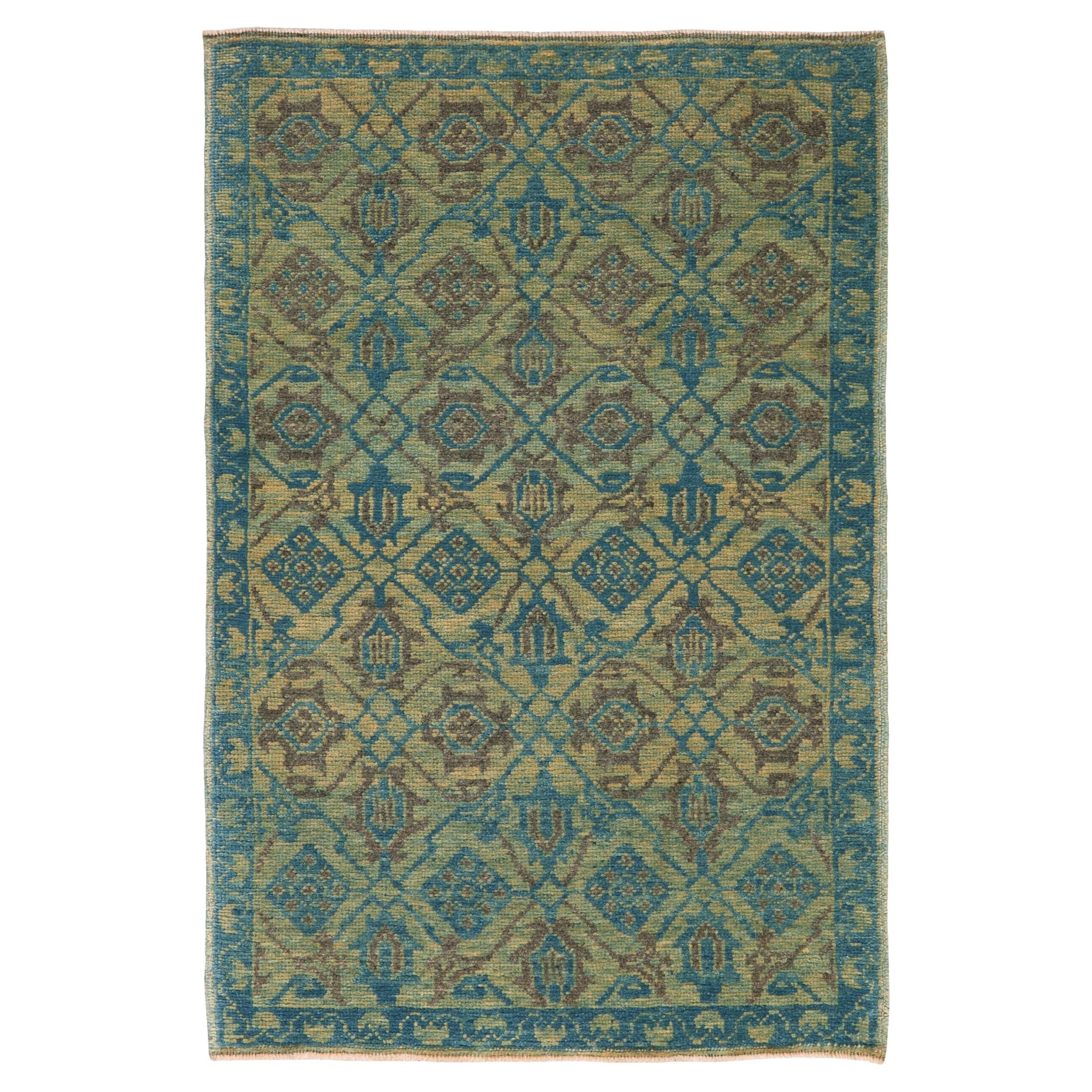 Ararat-Teppich Mamluk Wagireh Teppich Gittermuster Revival Teppich natürlich gefärbt