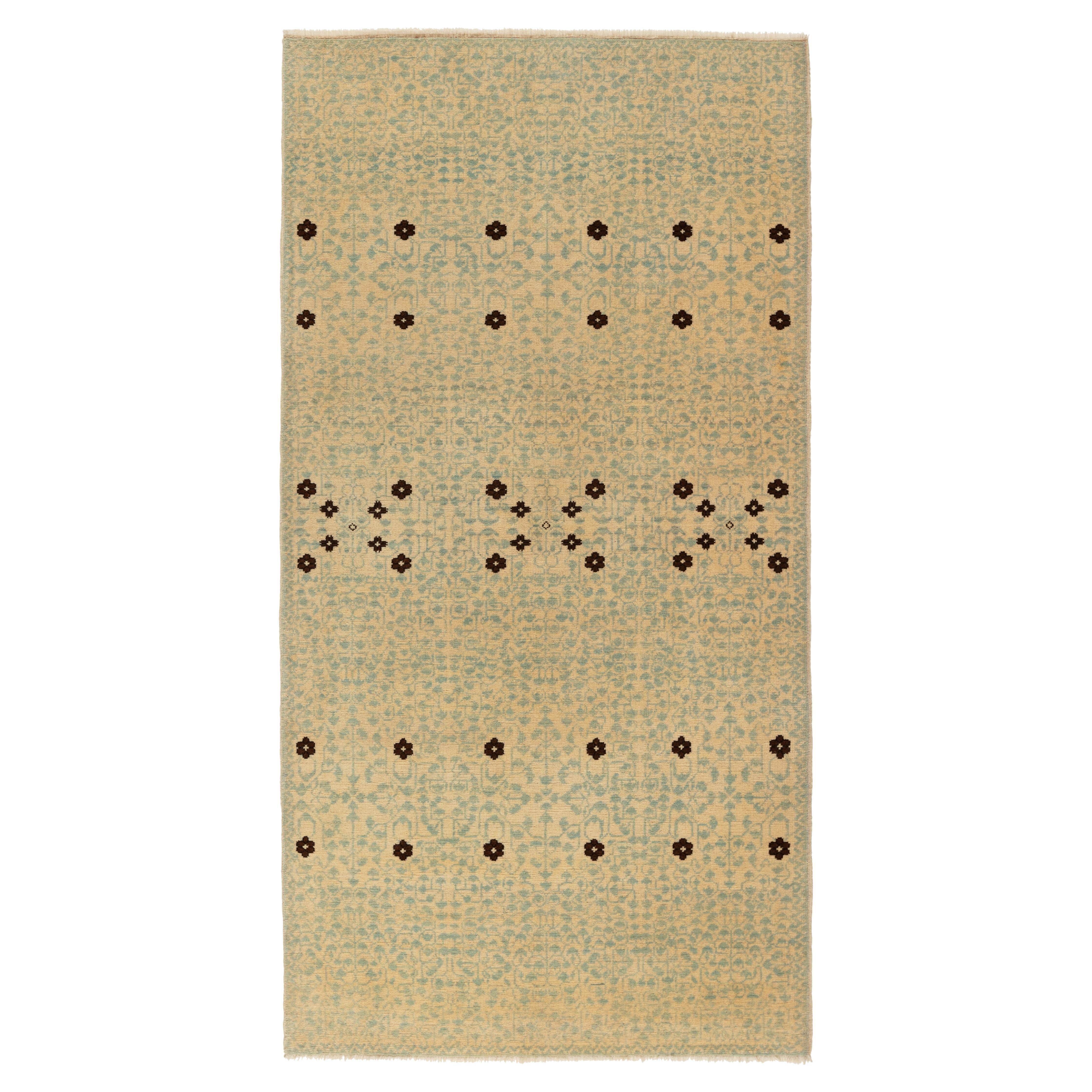 Ararat Rugs Mamluk Wagireh Rug Leaf Lattice Design, Revival Carpet Natural Dyed For Sale