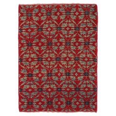 Ararat Rugs Mamluk Wagireh Rug with Flower Lattice Design Natural Dyed Carpet