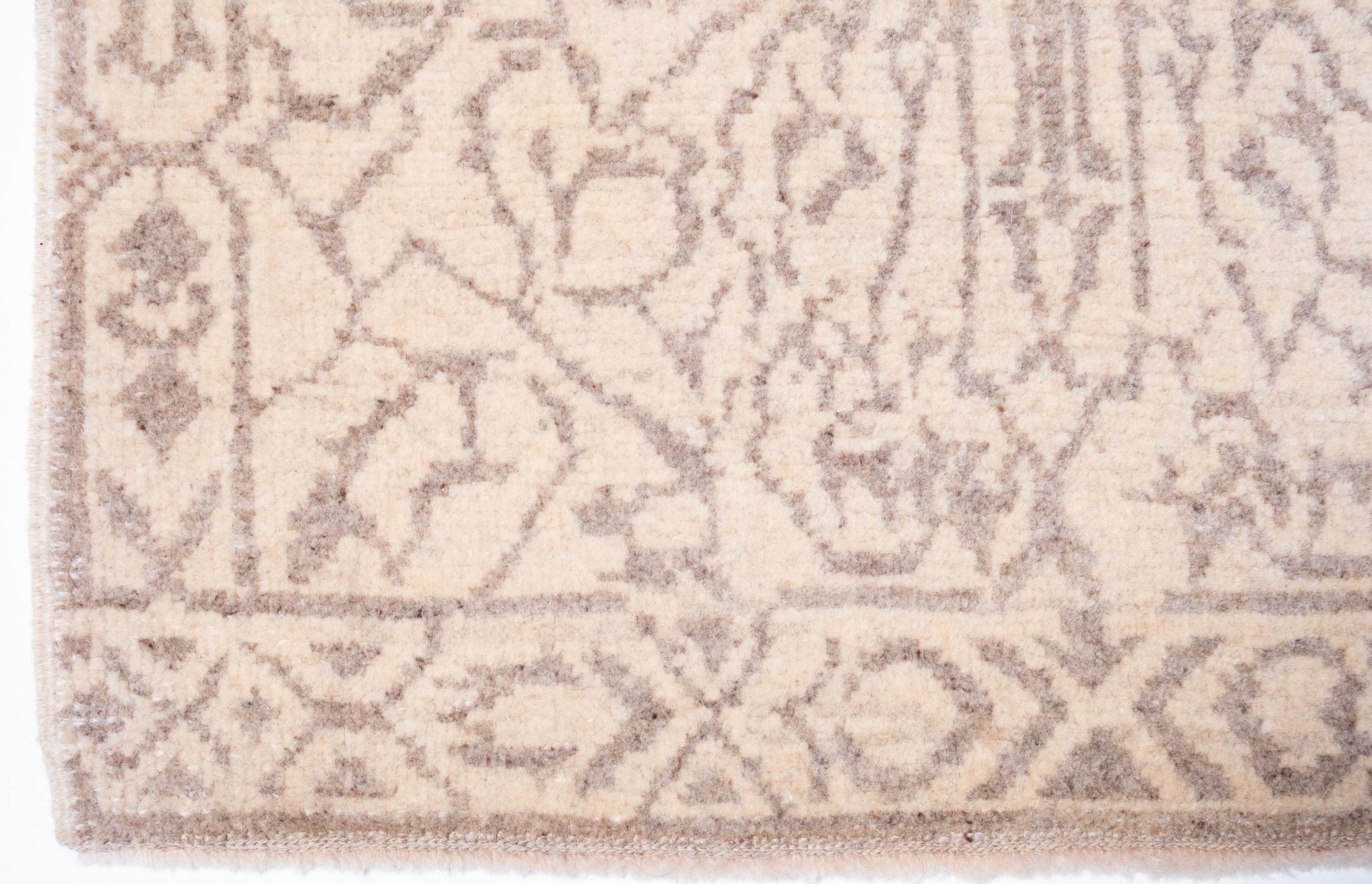 Revival Ararat Rugs Mamluk Wagireh Rugs with Geometric Design Door Mat Entrance Carpet (tapis d'entrée) en vente