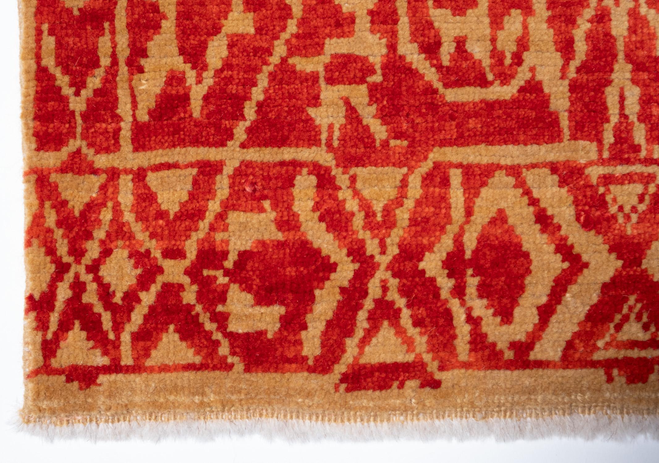 Ararat Rugs Mamluk Wagireh Rugs with Geometric Design Door Mat Entrance Carpet (tapis d'entrée) Neuf à Tokyo, JP