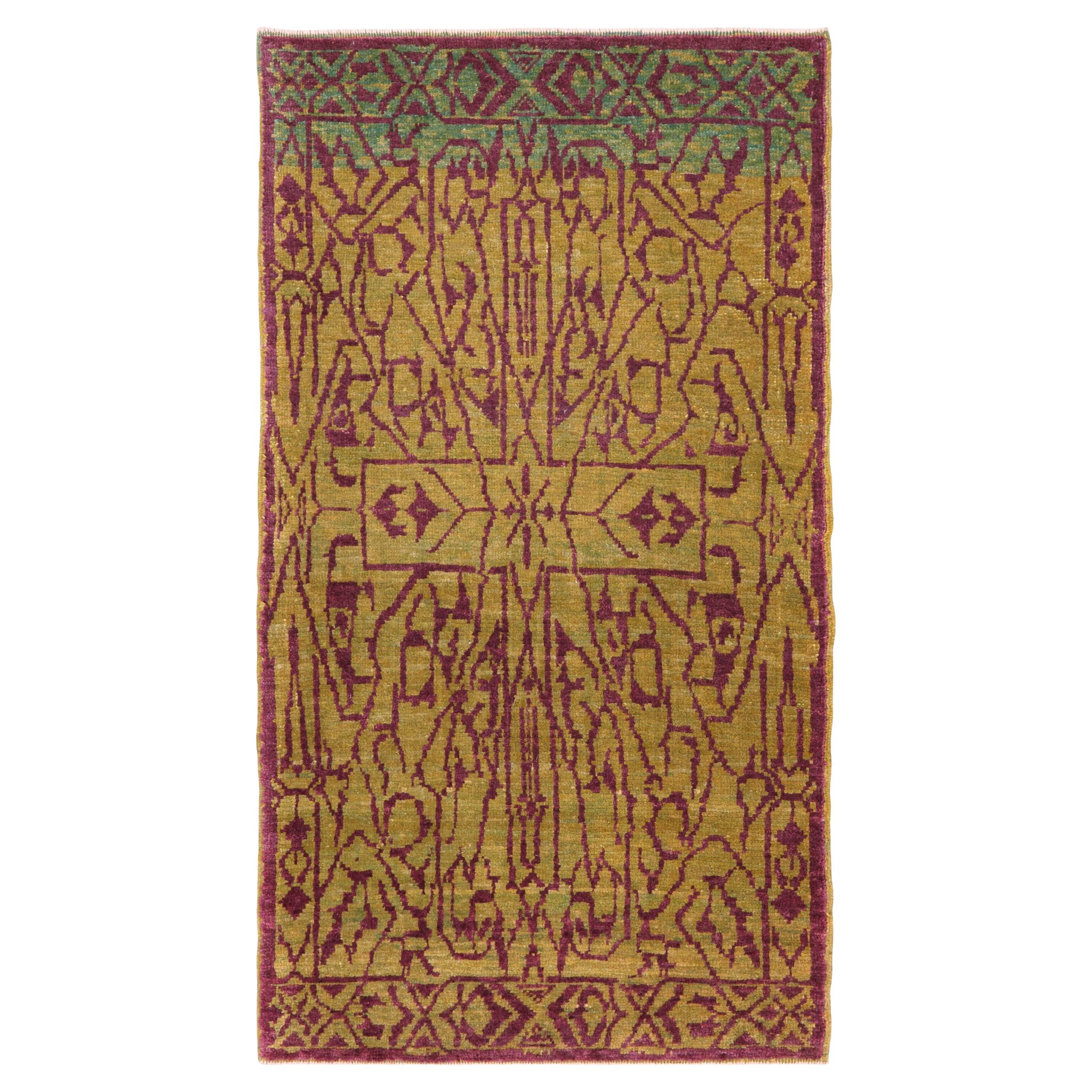 Ararat Rugs Mamluk Wagireh Rug with Geometric Design Revival Carpet 