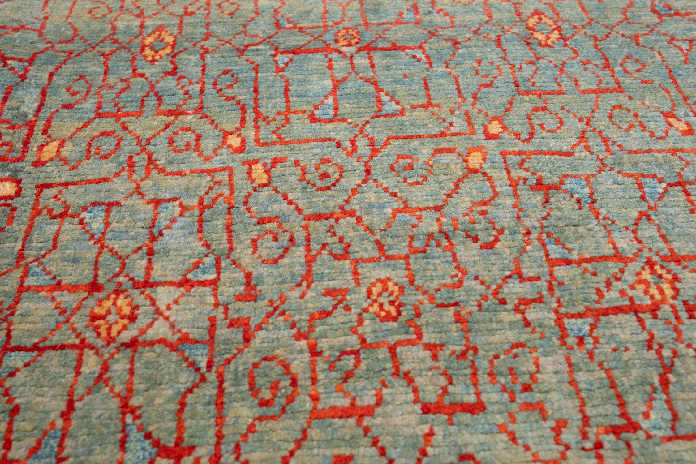 Ararat Rugs Alfombra Mameluca Wagireh con Diseño de Borde Jerrehian Alfombra Egipto Revival Turco en venta