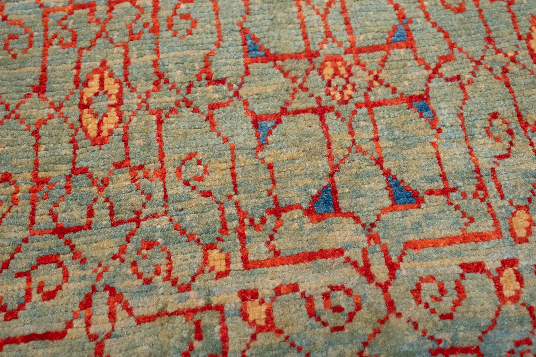 Ararat Rugs Alfombra Mameluca Wagireh con Diseño de Borde Jerrehian Alfombra Egipto Revival Turco en venta