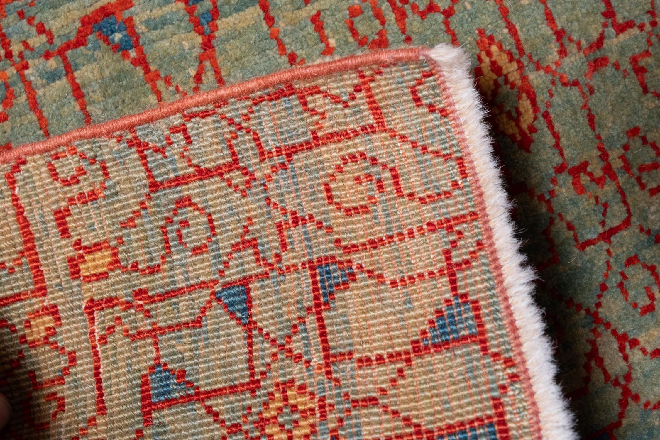 Ararat Rugs Alfombra Mameluca Wagireh con Diseño de Borde Jerrehian Alfombra Egipto Revival Anudado a mano en venta