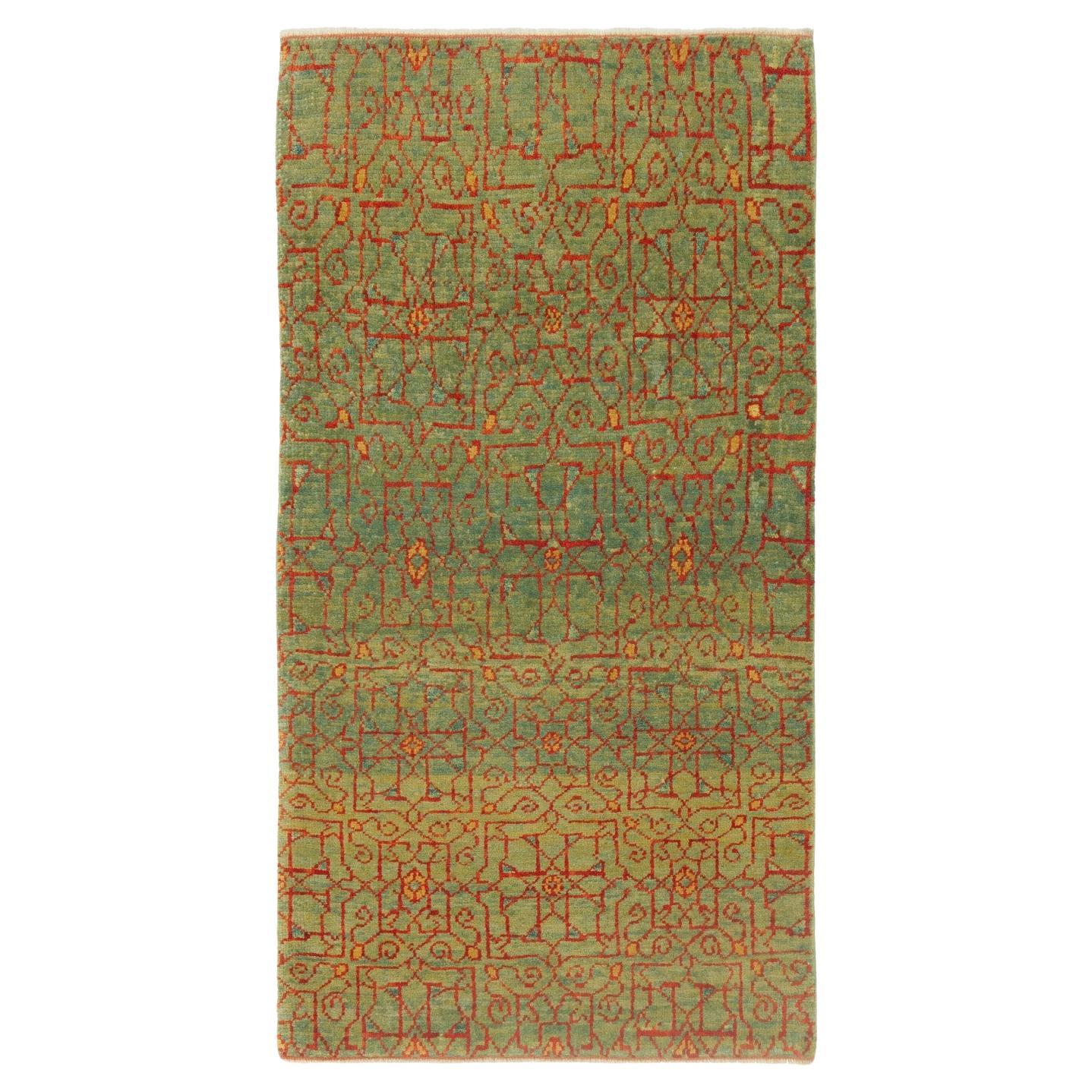 Ararat Rugs Mamluk Wagireh Rug with Jerrehian Border Design Egypt Revival Carpet