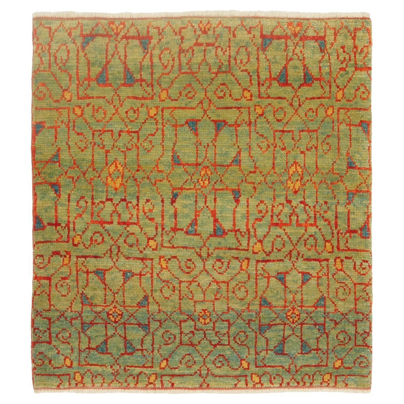 Ararat Rugs Mamluk Wagireh Rug with Jerrehian Border Design Egypt Revival Carpet