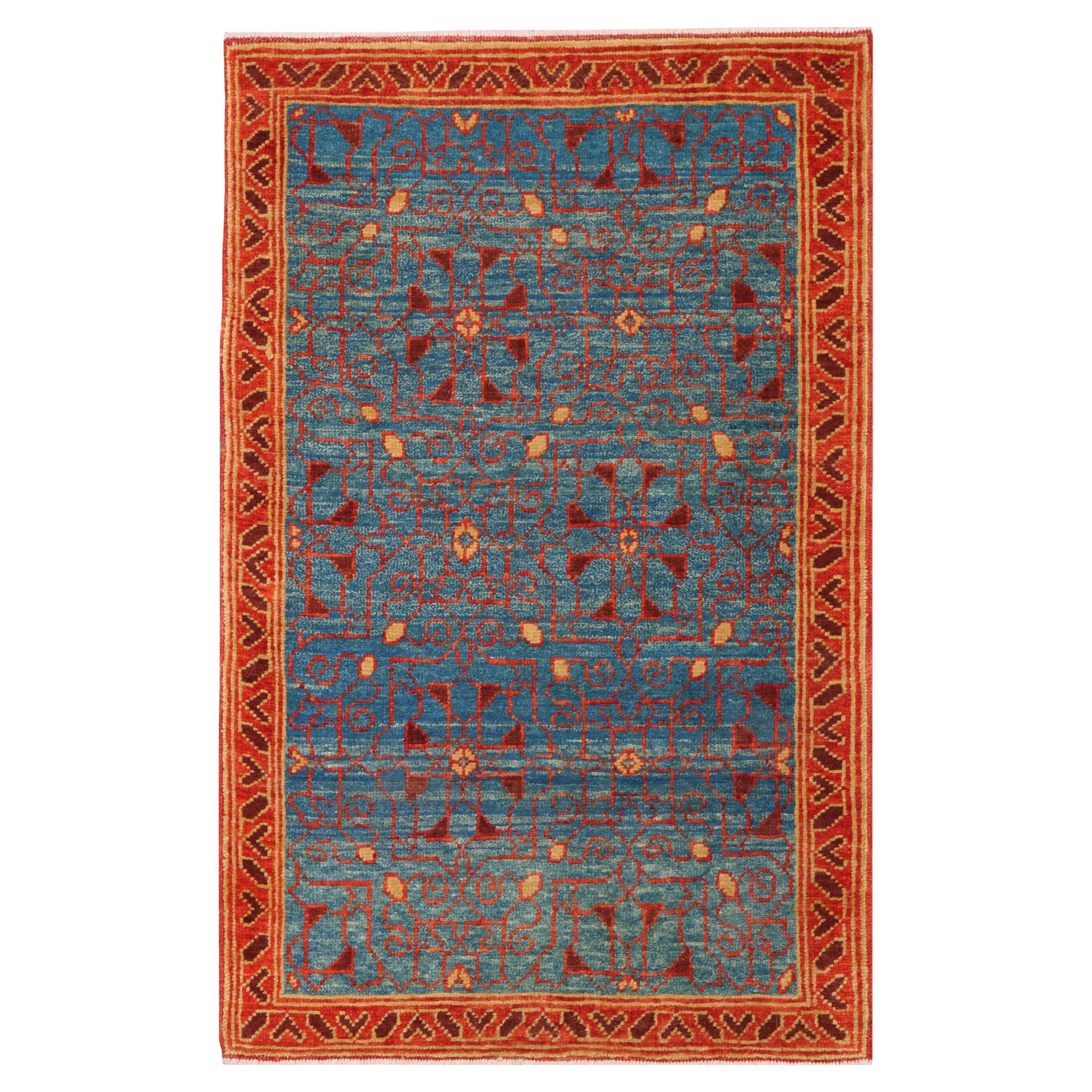 Ararat Rugs Mamluk Wagireh Rug with Jerrehian Border Design Natural Dyed Carpet