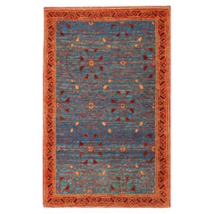 Ararat Rugs Mamluk Wagireh Rug with Jerrehian Border Design Natural Dyed Carpet
