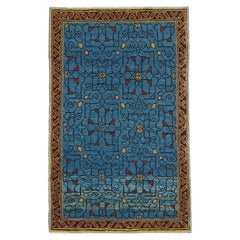 Ararat Rugs Mamluk Wagireh Rug with Jerrehian Border Design Natural Dyed Carpet