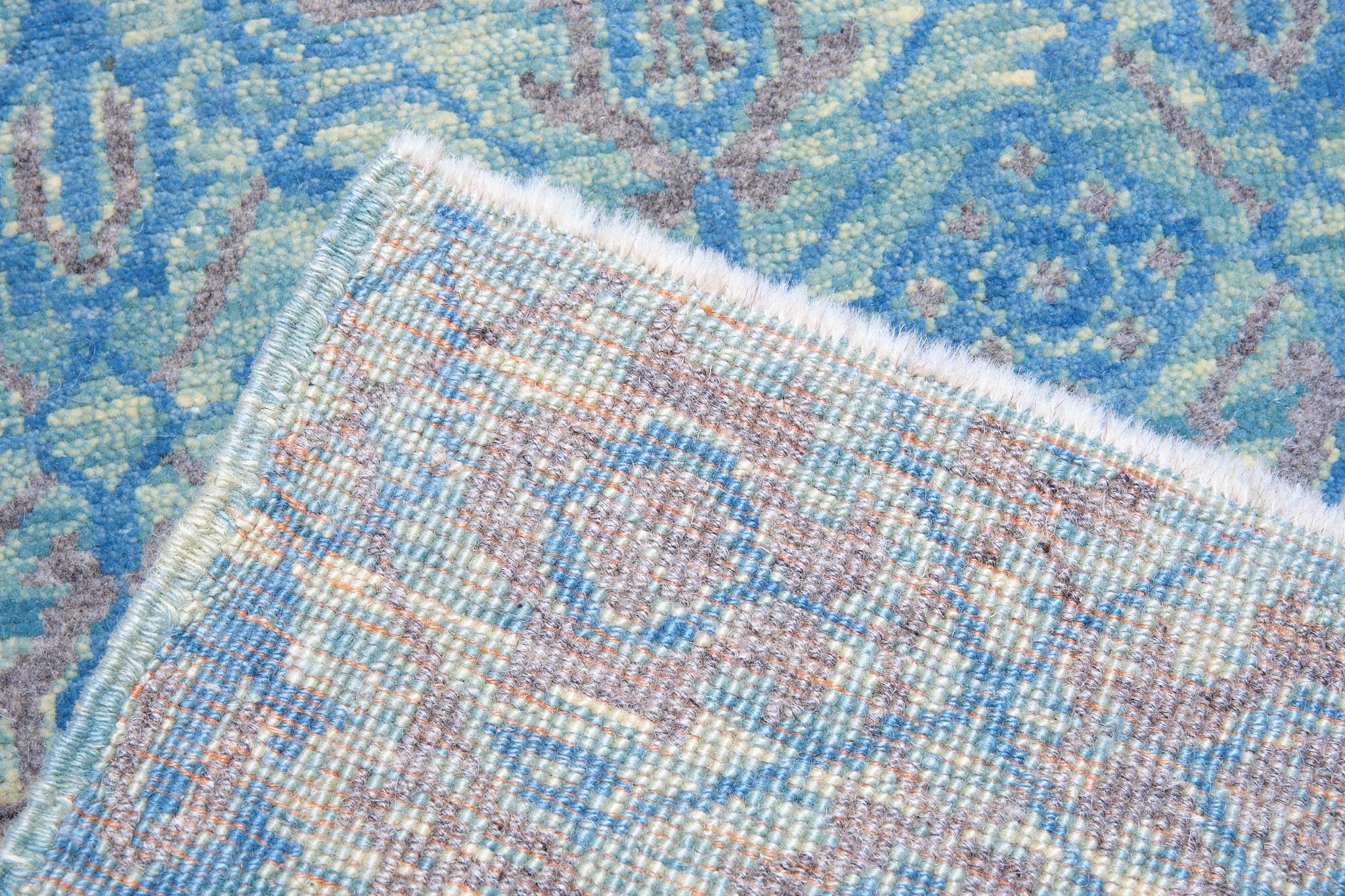 Vegetable Dyed Ararat Rugs Mamluk Wagireh Rug with Lattice Pattern Design Egypt Revival Carpet For Sale