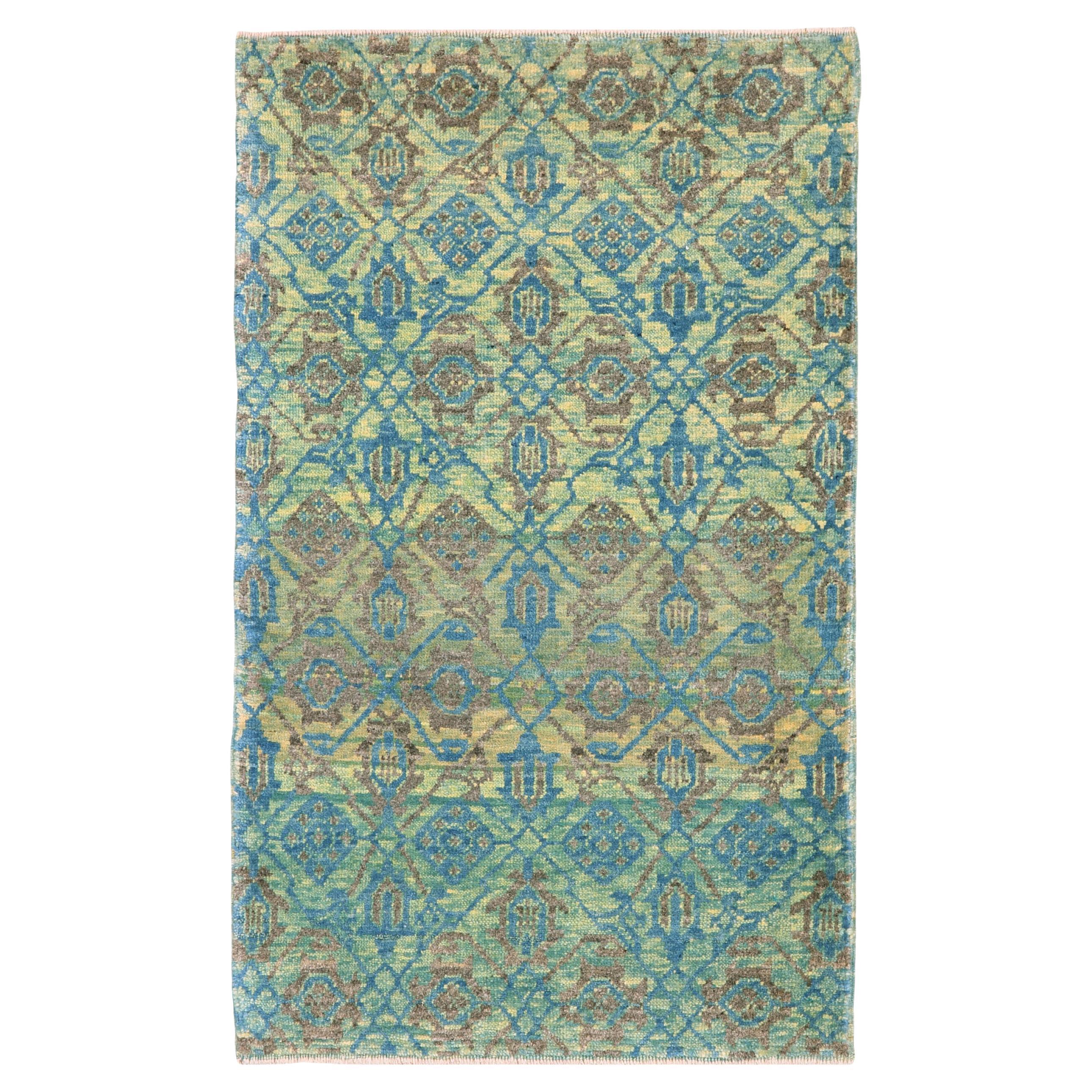 Ararat Rugs Mamluk Wagireh Rug with Lattice Pattern Design Egypt Revival Carpet