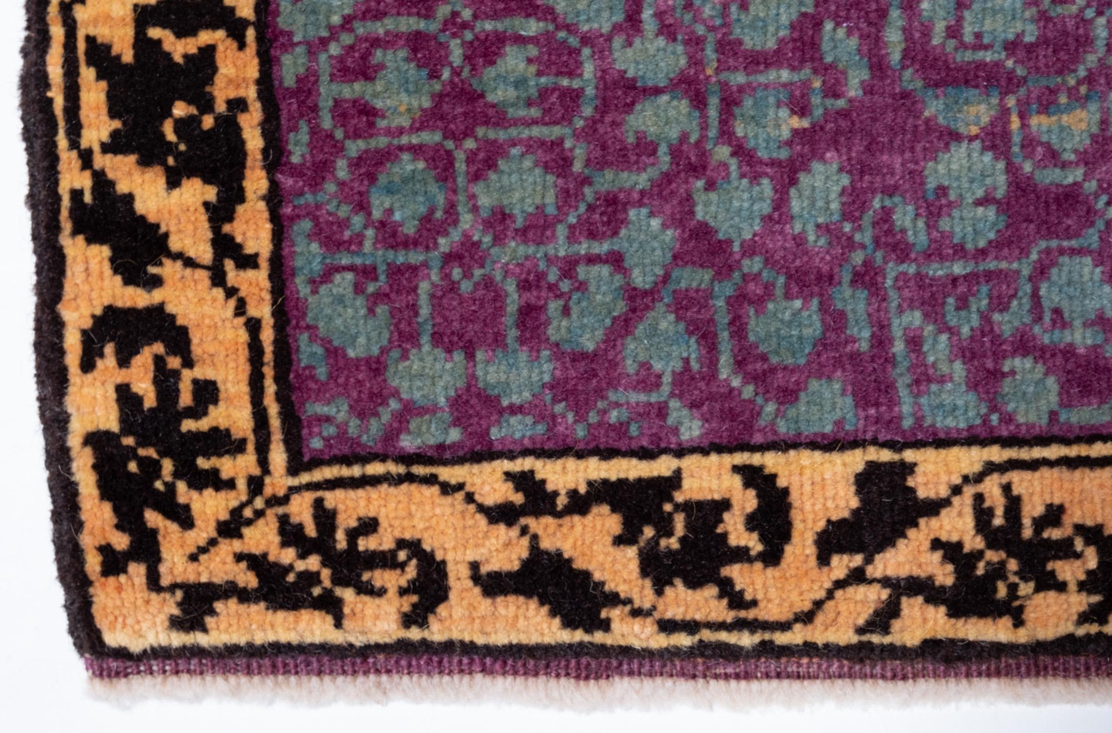 Ararat Rugs Alfombra Mamluk Wagireh con diseño de hojas enrejadas Alfombra de puerta Alfombra de entrada Turco en venta