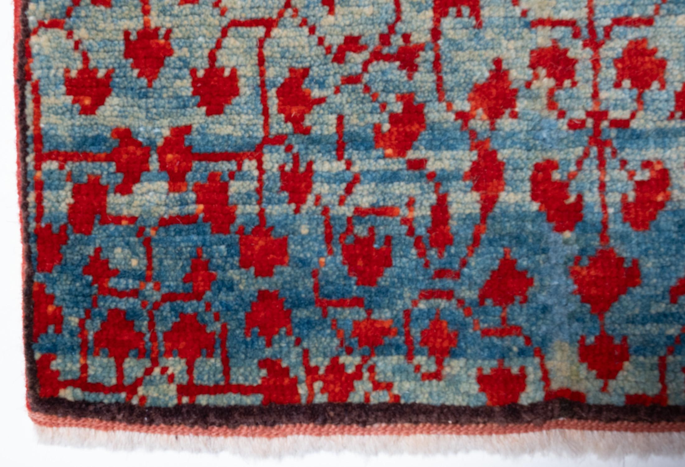 Ararat Rugs Alfombra Mamluk Wagireh con diseño de hojas enrejadas Felpudo Alfombra de entrada Renacimiento