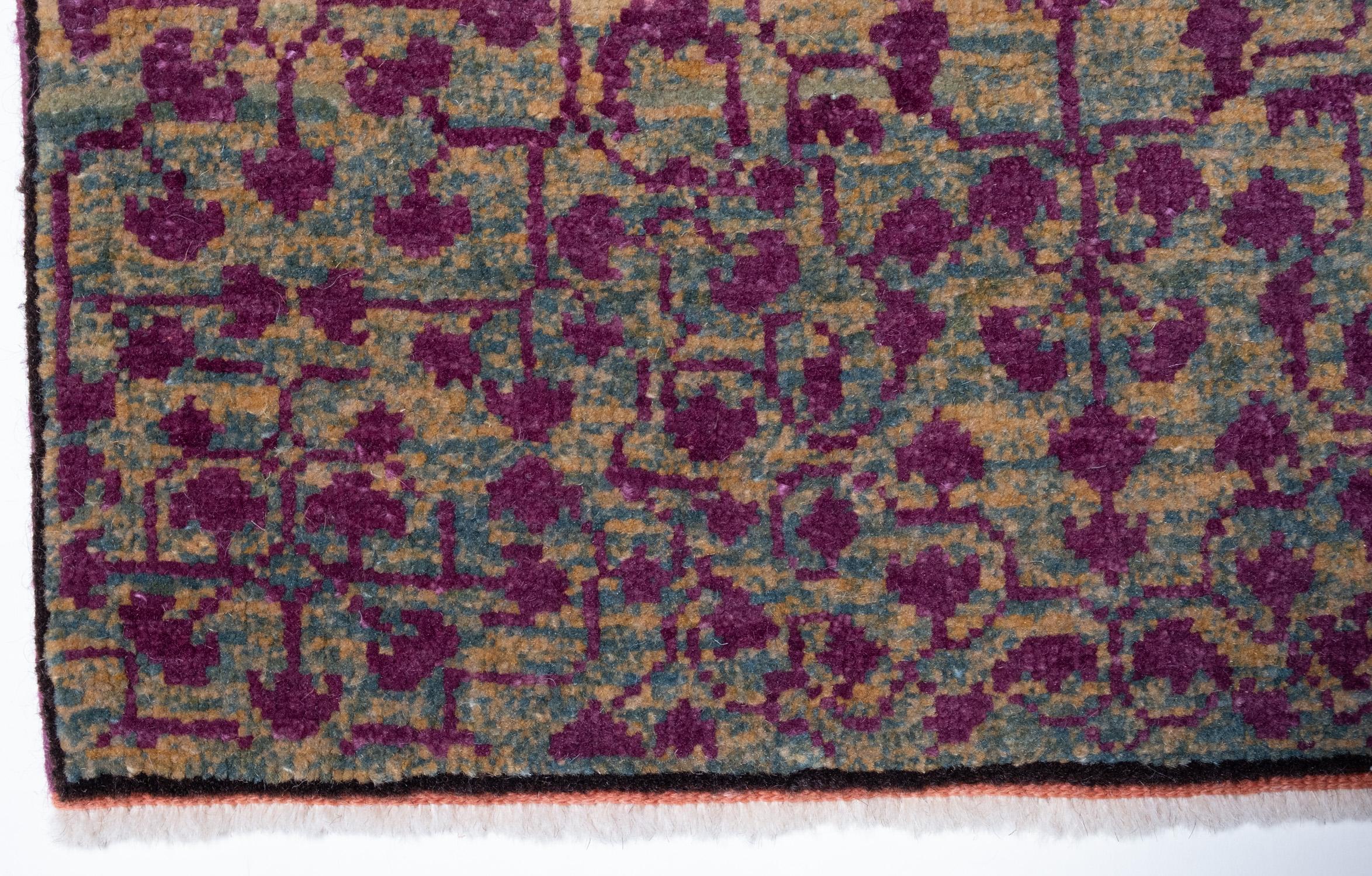 Turc Ararat Rugs Tapis Mamluke Wagireh avec feuille Design/One Tapis d'entrée en vente