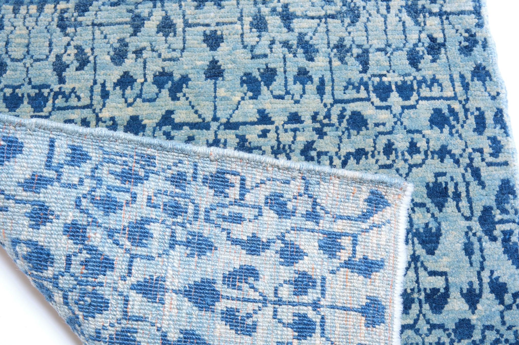Vegetable Dyed Ararat Rugs Mamluk Wagireh Rug with Leaf Lattice Design, Egypt Revival Carpet For Sale
