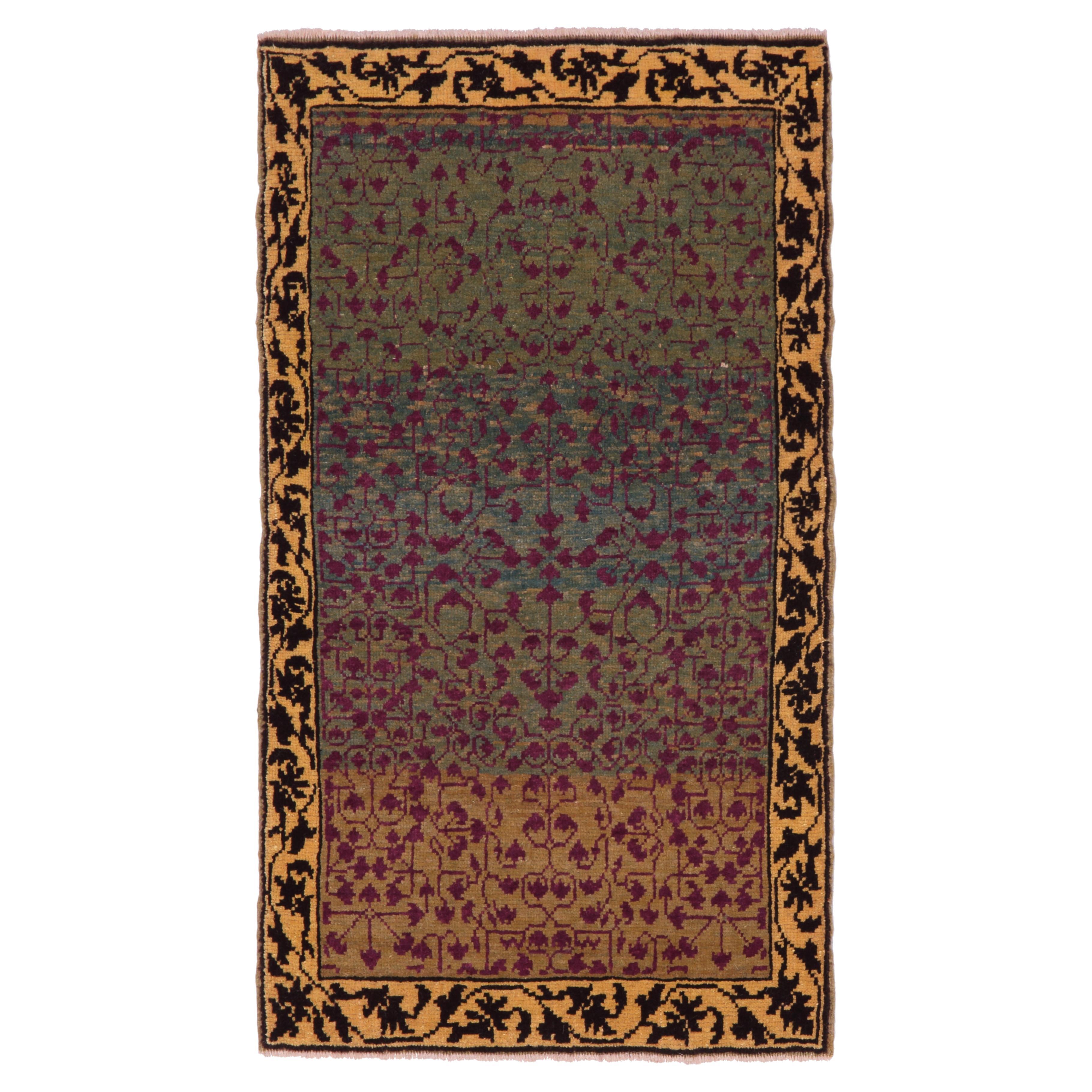 Ararat Rugs Mamluk Wagireh Rug with Leaf Lattice Design, Egypt Revival Carpet For Sale