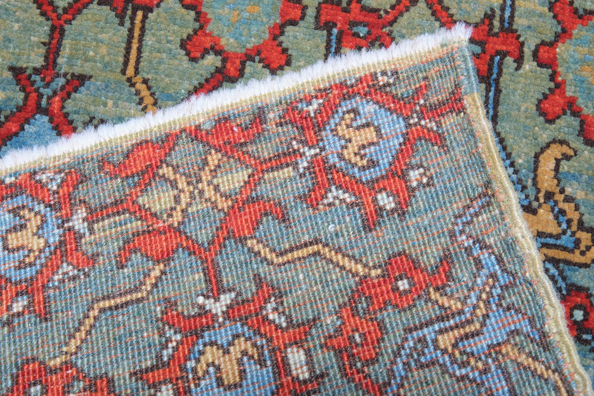 Ararat Rugs Mamluk Wagireh Rug with Palmette Lattice Revival Carpet Natural Dyed In New Condition For Sale In Tokyo, JP