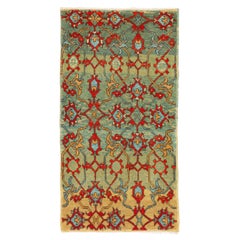 Tapis Ararat Mamluk Wagireh avec tapis néo-baroque en treillis palmette teinté naturel